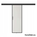 Porta scorrevole interna vetro nero 90 set 1S BLACK FRAME 95