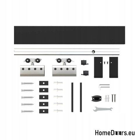 Porta scorrevole interna vetro nero 90 set 1S BLACK FRAME 95