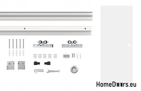 Porta di vetro scorrevole interna con guida 90 set 1S-95