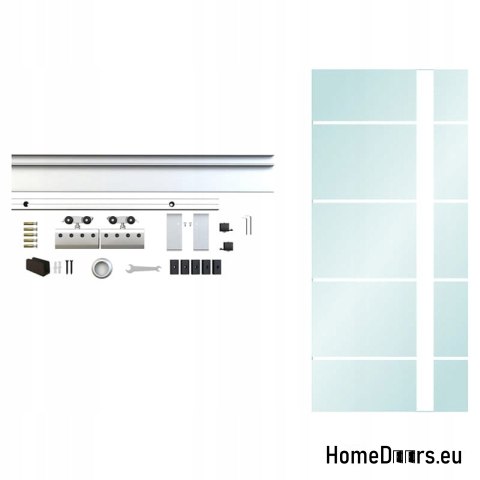 Porta di vetro scorrevole interna con guida 90 set 5S-95
