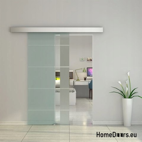 Porta di vetro scorrevole interna con guida 90 set 5S-95