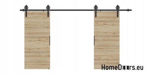 Drzwi przesuwne 110 naścienne ALFA LOFT 04 Dąb Tajga 55 + system przesuwny