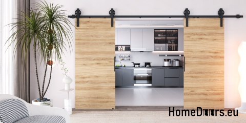 Drzwi przesuwne 110 naścienne ALFA LOFT 04 Dąb Tajga 55 + system przesuwny