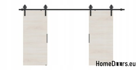 Drzwi przesuwne 120 naścienne ALFA LOFT 04 Buk Norweski 60+system przesuwny