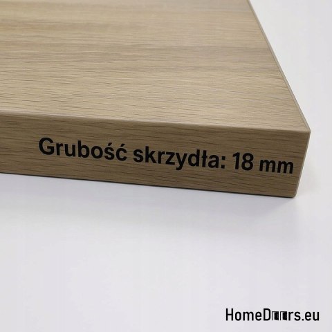 Drzwi przesuwne 130 naścienne ALFA LOFT 04 Dąb Sonoma 65 +system przesuwny