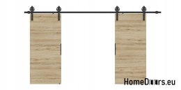 Drzwi przesuwne 130 naścienne ALFA LOFT 04 Dąb Tajga 65 + system przesuwny