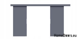Drzwi przesuwne 140 naścienne ALFA LOFT 02 Antracyt 70 + system przesuwny