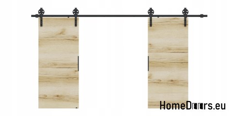 Drzwi przesuwne 148 naścienne ALFA LOFT 04 Dąb Grand 74 + system przesuwny