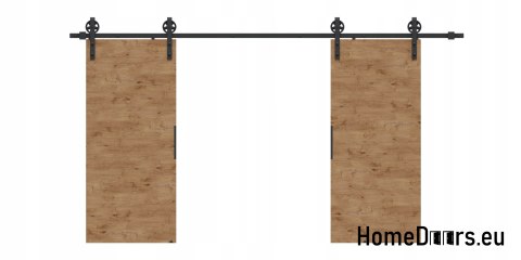 Drzwi przesuwne 148 naścienne ALFA LOFT 04 Dąb Lancelot 74+system przesuwny