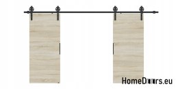 Drzwi przesuwne 148 naścienne ALFA LOFT 04 Dąb Sonoma 74 +system przesuwny