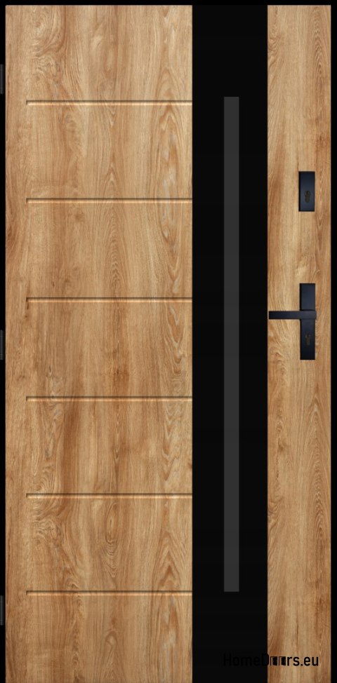 Drzwi Zewnętrzne PANTOR ALPINE-PASIVE 03 Lewe 90 Dąb Turner Grube 72mm