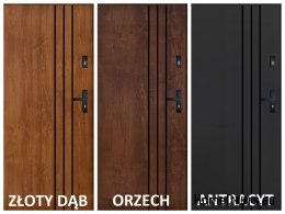 Drzwi Zewnętrzne PANTOR HURON Lewe 100 Antracyt Grube 72mm Ciepłe