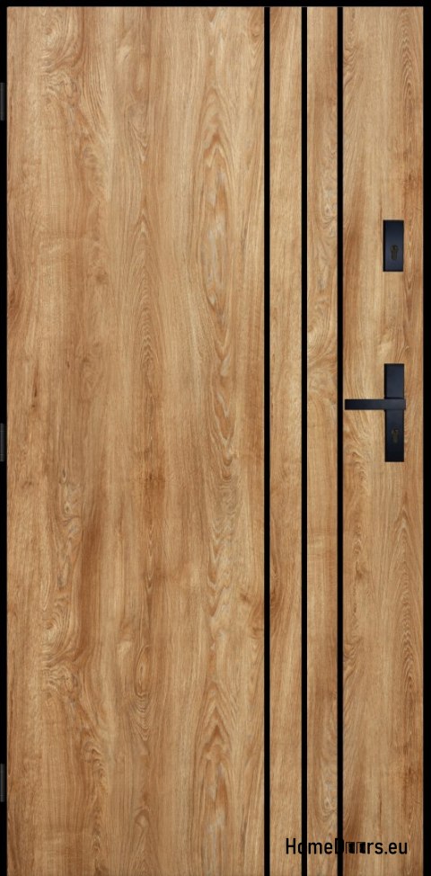 Drzwi Zewnętrzne PANTOR HURON Lewe 80 Dąb Turner 72mm Ciepłe