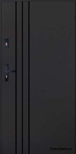 Drzwi Zewnętrzne PANTOR HURON Prawe 100 Antracyt Grube 72mm Ciepłe