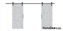 Drzwi przesuwne 110 naścienne ALFA LOFT 01 Beton 55 + system przesuwny