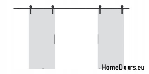 Drzwi przesuwne 110 naścienne ALFA LOFT 01 Białe 55 + system przesuwny