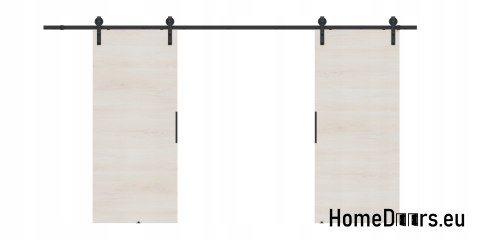 Drzwi przesuwne 110 naścienne ALFA LOFT 01 Buk Norweski 55+system przesuwny
