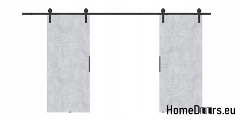 Drzwi przesuwne 130 naścienne ALFA LOFT 01 Beton 65 + system przesuwny