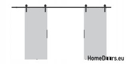 Drzwi przesuwne 140 naścienne ALFA LOFT 01 Szare 70 + system przesuwny