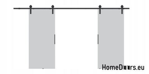 Drzwi przesuwne 140 naścienne ALFA LOFT 01 Szare 70 + system przesuwny