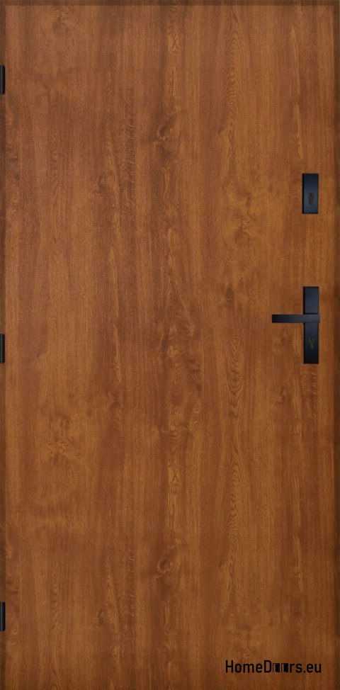 Drzwi Zewnętrzne PANTOR PRAGA Lewe 90 Złoty Dąb Grube 72mm Ciepłe