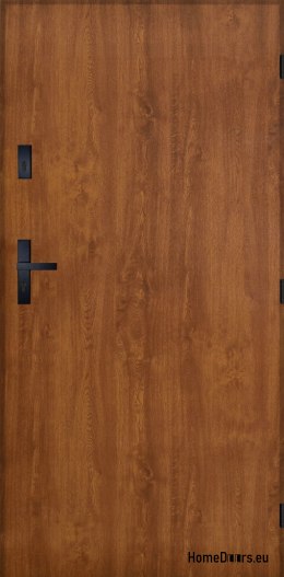 Drzwi Zewnętrzne PANTOR PRAGA RC2 Prawe 80 Złoty Dąb Grube 72mm Ciepłe