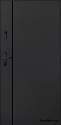 Drzwi Zewnętrzne PANTOR WILANÓW Lewe 80 Antracyt Grube 72mm Ciepłe