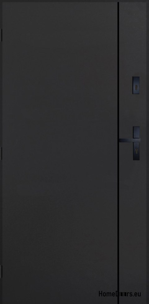 Drzwi Zewnętrzne PANTOR WILANÓW Lewe 90 Antracyt Grube 72mm Ciepłe
