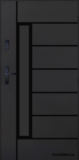 Drzwi Zewnętrzne PANTOR HERKULES 01 Prawe 90 Antracyt Grube 72mm Ciepłe