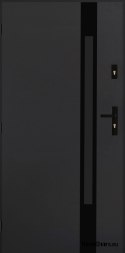Drzwi Zewnętrzne PANTOR MARS 09 Lewe 100 Antracyt Grube 72mm Ciepłe