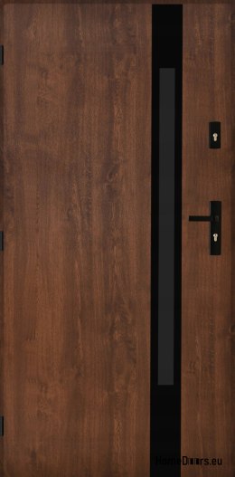 Drzwi Zewnętrzne PANTOR MARS 09 Lewe 80 Orzech Grube 72mm Ciepłe