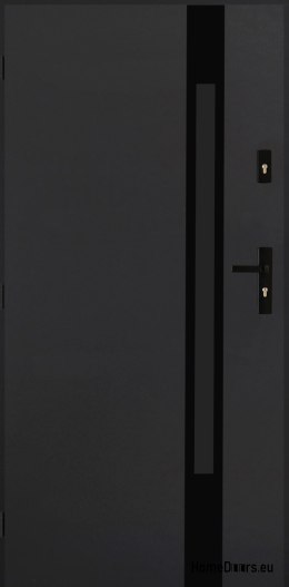Drzwi Zewnętrzne PANTOR MARS 09 Lewe 90 Antracyt Grube 72mm Ciepłe