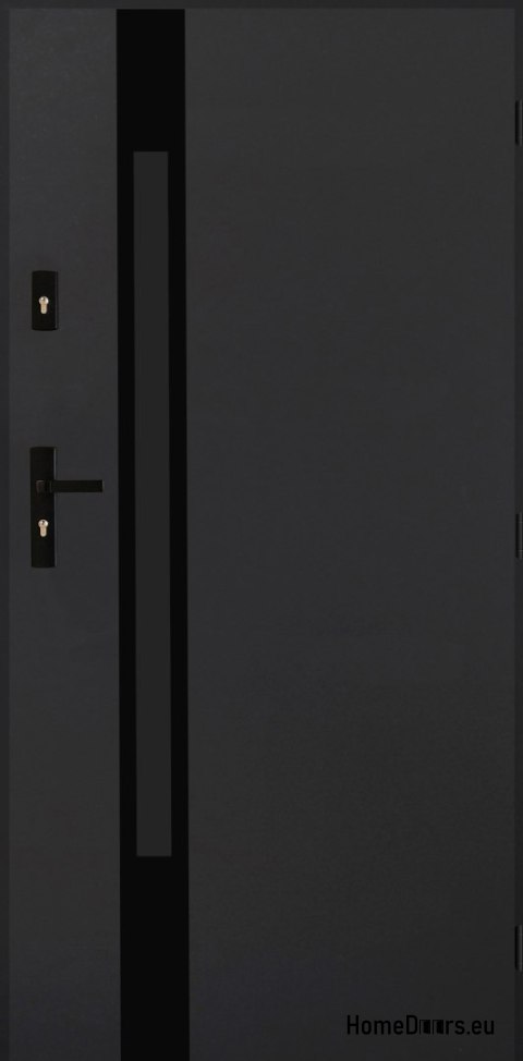 Drzwi Zewnętrzne PANTOR MARS 09 Prawe 90 Antracyt Grube 72mm Ciepłe