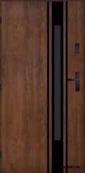 Drzwi Zewnętrzne PANTOR MARS 10 Lewe 100 Orzech Grube 72mm Ciepłe