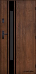 Drzwi Zewnętrzne PANTOR MARS 10 Prawe 100 Orzech Grube 72mm Ciepłe