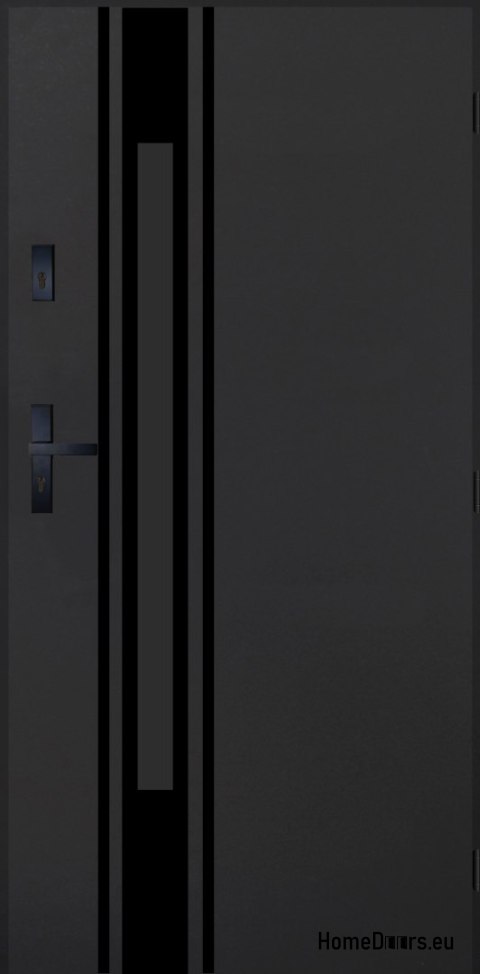 Drzwi Zewnętrzne PANTOR MARS 10 Prawe 90 Antracyt Grube 72mm Ciepłe