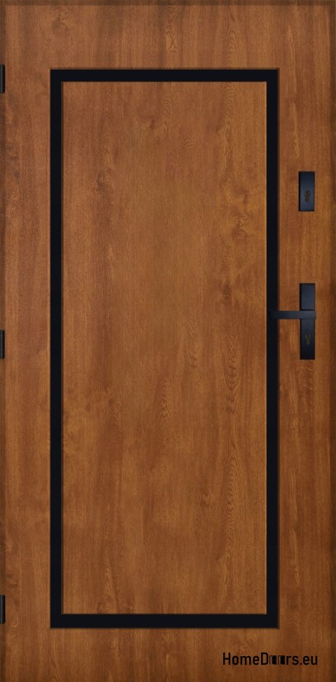 Drzwi Zewnętrzne PANTOR SYRIUS Lewe 100 Złoty Dąb Grube 72mm Ciepłe