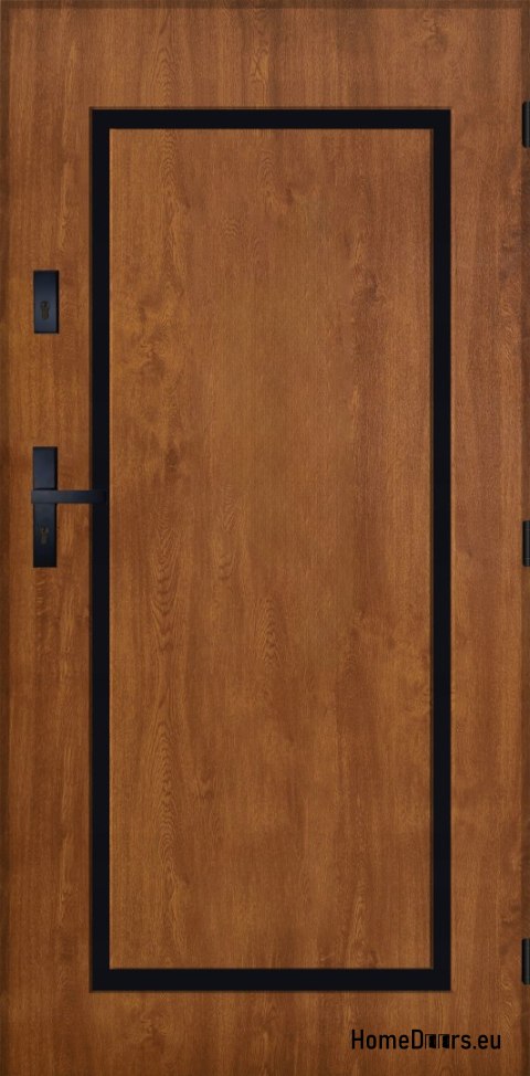 Drzwi Zewnętrzne PANTOR SYRIUS Prawe 90 Złoty Dąb Grube 72mm Ciepłe