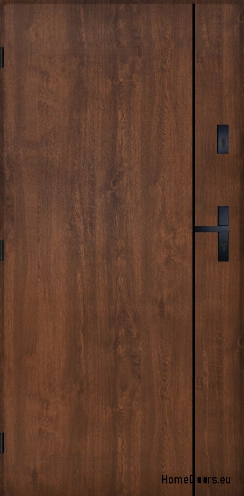 Drzwi Zewnętrzne PANTOR WILANÓW Lewe 90 Orzech Grube 72mm Ciepłe
