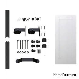 Porta scorrevole Monza 3,5 cm di spessore 90 Loft bianco con sistema kpl