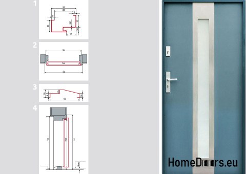 PORTE ESTERNE ANTRACITE BIANCO W11 80/90 PORTE ESTERNE ANTRACITE BIANCO W11 80/90